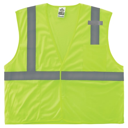 XL Lime Mesh Hi-Vis Safety Vest Class 2 - Single Size